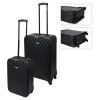 Set 2 Valize Negre Matlasate, Trolere Calatorie cu Roti, Dimensiuni 52/62 cm, ProWorld