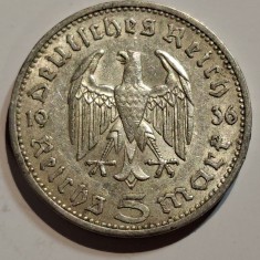 Germania Nazista 5 reichsmark 1936 A argint