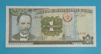 Cuba 1 Peso 1995 &amp;#039;Castro si Cienfuegos&amp;#039; UNC serie: AA08 471291 foto