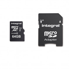 Card Integral Ultima Pro microSDXC 64GB Clasa 10 UHS-I U1 90 Mbs cu adaptor SD foto