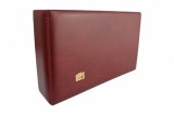 Album burgundy pentru bancnote carti postale FDC, Orizontal, cu 20 folii transparente