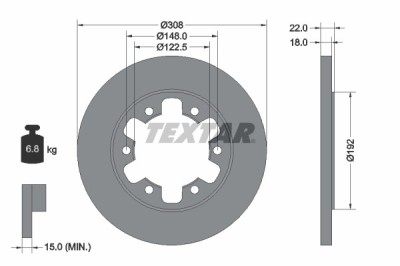TEXTAR 92275803 PRO Disc frana foto
