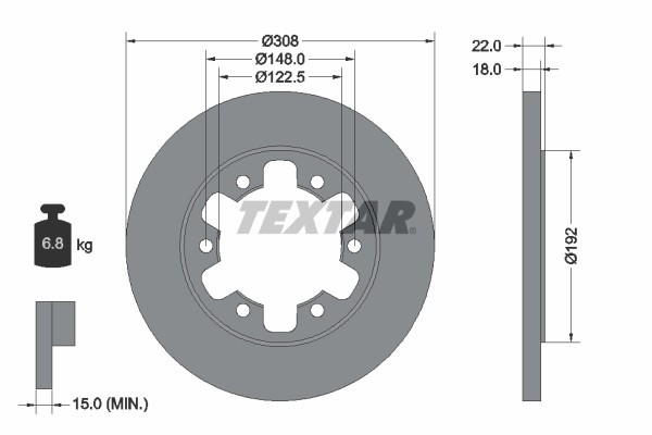 TEXTAR 92275803 PRO Disc frana
