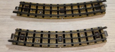 10 LINII SINE CURBE 15 CM. SCARA HO &amp;ndash; 16.5 MM HORNBY DUBLO VINTAGE foto