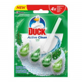 Odorizant WC DUCK Active Clean Pin, Parfum de Pin, Odorizant Toaleta DUCK, DUCK Odorizant Anticalcar pentru WC, Odorizant pentru Toaleta cu Suport, Bi