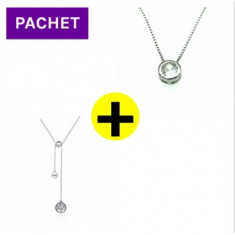 Pachet promo colier din argint family tree + colier one crystal