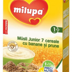 Cereale Milupa Musli Junior 7 cereale cu banane si prune, 250g