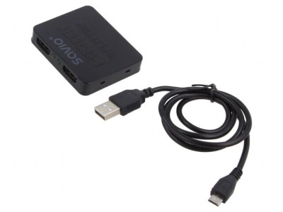 Splitter HDMI negru HDCP 1.3/HDMI 1.4 foto