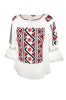 Bluza tip ie dama RM 128, marime 2XL, alb/negru royal