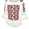 Bluza tip ie dama RM 128, marime 2XL, alb/negru royal