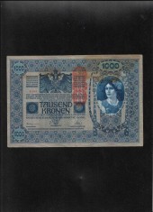 Austria Austro Ungaria 1919 (1902) 1000 coroane kronen seria91004 foto