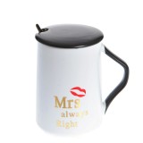 Cana cu capac si lingurita Mrs always Right