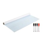 Cumpara ieftin Tabla de scris pentru copii, tip autocolant Alb pentru perete 45x200 cm,4 markere