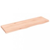 Cumpara ieftin Polita de perete, 100x30x(2-4)cm, lemn masiv de stejar netratat