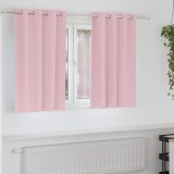 vidaXL Perdele cu perdele 2 pcs Roz bebeluș 140 x 140 cm Poliester