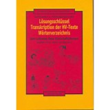 L&ouml;sungsschl&uuml;ssel-Transkription der HV-Texte-W&ouml;rterverzeichnis - W&Ouml;RTERVERZEICHNIS - P&aacute;kozdin&eacute; Gonda I.