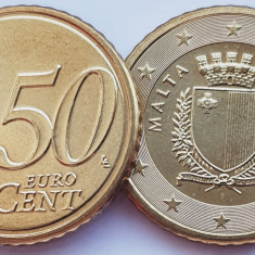 01B11 Malta 50 euro cent 2013 2nd map km 130 UNC