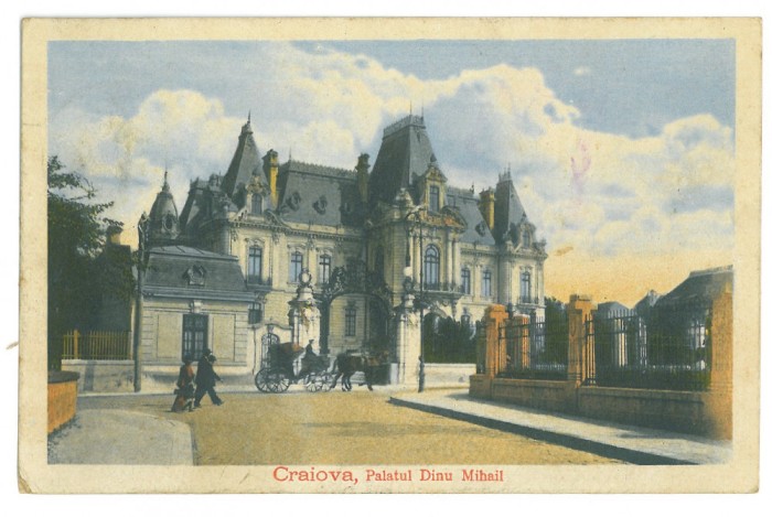 3064 - CRAIOVA, Dinu Mihail Palace, Romania - old postcard, CENSOR - used - 1916