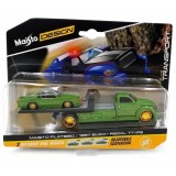 MAISTO DESIGN ELITE TRANSPORT SET CAMION CU RAMPA MAISTO FLATBED SI MASINUTA BUICK REGAL T TYPE 1987 SCARA 1 LA 64