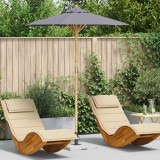 vidaXL Parasol de Grădină Gri &icirc;nchis &Oslash; 270 x 260 cm Bambus 4108085