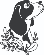 Sticker decorativ, Dog , Negru, 73 cm, 4994ST foto