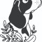Sticker decorativ, Dog , Negru, 73 cm, 4994ST