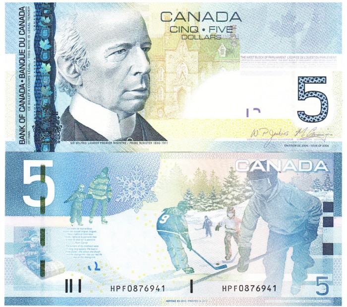 Canada 5 Dolari 2006-2010 P-101Ad UNC