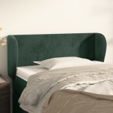 Gossi tablie de pat cu aripioare verde inchis 103x23x78/88 cm catifea