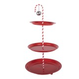 Cumpara ieftin Platou supraetajat metal rosu &Oslash; 35x64 cm