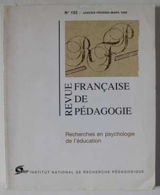 REVUE FRANCAISE DE PEDAGOGIE , NO. 122 , JANVIER - MARS , 1998 foto