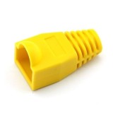 Cumpara ieftin Set 10 bucati manson de protectie pentru mufe internet, RJ 45, galben