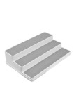 Cumpara ieftin Raft organizator cu 3 niveluri pentru bucătărie sau baie, Frandis, 36,2x24,8x8,4 cm, PP+TPR, Alb/Gri