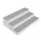 Raft organizator cu 3 niveluri pentru bucătărie sau baie, Frandis, 36,2x24,8x8,4 cm, PP+TPR, Alb/Gri