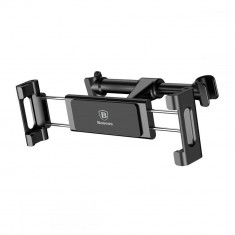 Suport de tetiera pentru tableta si telefon Baseus Headrest Mount Black foto