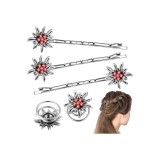 Set de 5 piese accesorii pentru păr Alp Star cu diamant artificial tradițional