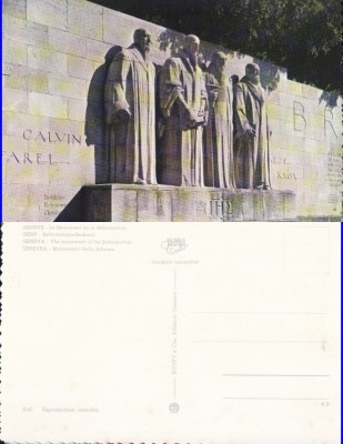 Ilustrata Elvetia-Geneva-Monumentul Reformei foto