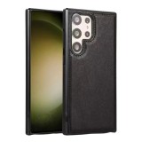 Husa de Telefon Versatyx, Pentru Samsung Galaxy S22 Ultra, Imitatie de Piele, Anti Alunecare, Anti Zgarieturi, Negru