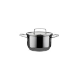 Oala cu capac, din inox, parte inferioara cu 5 straturi, diametru 16 cm, capacitate 1.6 litri, calitate premium, Infinity Florina