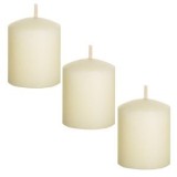 Set 3 Lumanari Votive Parfumate cu Vanilie, Ecru, 3.5x4.5 cm, 8 Ore Ardere, CMCLASS