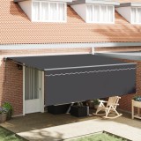 VidaXL Cortina Retractabilă Manual Antracit Gri 450 &times; 300 cm