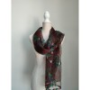 Eșarfă damă Special Plus Lara 107 maro, 80x180cm, poliester-viscoză, transparentă, imprimată, made in Italy