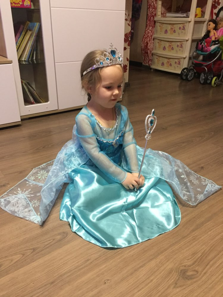 Rochie rochita NOUA printesa Elsa Frozen 3,4,5 ani, 3-4 ani, Turcoaz |  Okazii.ro