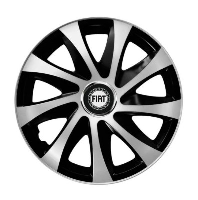 Set 4 capace roti Drift exrta Gri-Negru R16 pentru gama auto Fiat foto