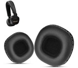 Set 2 bureti + Banda superioara pentru casti Marshall MID ANC, Active Noise Cancelling, On-Ear, Negru, Spuma cu memorie, Piele ecologica