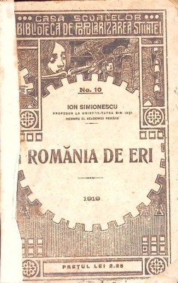 ROMANIA DE ERI-ION SIMIONESCU-275543 foto
