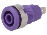 Soclu banană 4mm violet nichelat 24A 1kV