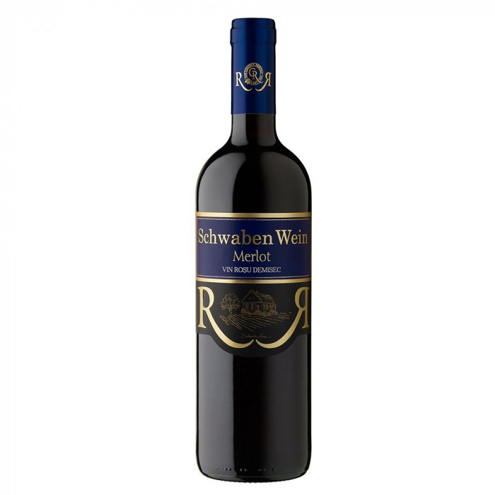 Vin Rosu Demisec, Recas Schwaben Wein, Merlot, 0.75 L, Vin Rosu Demisec, Recas Schwaben Wein Merlot, Bauturi Alcoolice, Vin Rosu Recas Schwaben Wein,