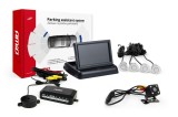Set senzori de parcare AMiO cu camera HD, ecran 4,3 inch si 4 senzori argintii