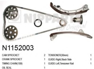 Kit lant distributie TOYOTA COROLLA Combi (E12J, E12T) (2001 - 2007) NIPPARTS N1152003