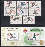 Coreea de Nord 1991 - Jocurile Olimpice - Barcelona, Serie + 2 Colite, MNH